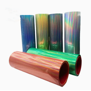 Uv-प्रूफ कार फिल्में ब्लैक टोन-होलोग्राफिक हनीकॉम्ब हेडलाइट पीफ चिपकने वाला पन्नी स्टिकर रंगीन लपेटा हुआ विनाइल - Product Image 2