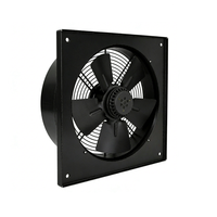 Ventilateur axial industriel carré mural en métal pour la circulation de l'air dans les grands entrepôts et usines