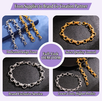 Bracelet épais plaqué or 18 carats, collier chaîne punk en acier inoxydable 316 avec fermoir mousqueton, chaîne cubaine pour hommes et femmes, idéal pour les fêtes
