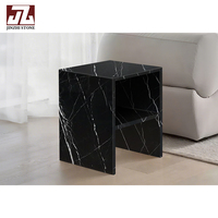 Table basse en marbre exquise avec meubles de salon veinés durables pour la décoration d'appartement de maison ou d'hôtel de villa
