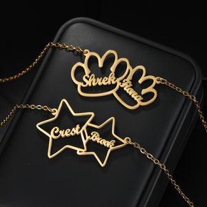 Collana <span class=keywords><strong>con</strong></span> <span class=keywords><strong>Nome</strong></span> a Cinque <span class=keywords><strong>Stelle</strong></span> e Artiglio di Gatto in Acciaio Inossidabile Shunquan Jewelry - Catena Personalizzabile Fai-da-Te - Product Image 3