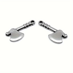 Amuletos en Forma de Hacha de Doble Cara con Recubrimiento PVD de Acero Inoxidable |   Accesorios de Joyería de Inspiración Vikinga para Hacer Collares y Pulseras - Product Image 4