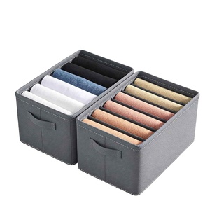 Customization Space Saving Multi-grade Foldable Waterproof <b>Storage</b> <b>Box</b> with Handle <b>for</b> Wardrobe Undergarment <b>Clothes</b> Organizer - Product Image 1