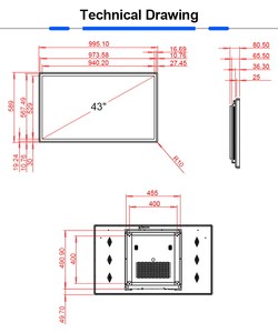 Industrial Grade Wall Mounted Large 42 Inch <b>Lcd</b> Tv <b>Monitor</b> 1080p Resolution Wide Screen 42" Industrial Grade <b>Lcd</b> <b>Monitor</b> 42" Ind - Product Image 6