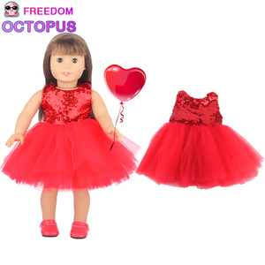 Nouvelle robe rose rouge de rêve pour poupée américaine de 18 pouces, mini-poupée de mode en plastique pour garçons - Product Image 6