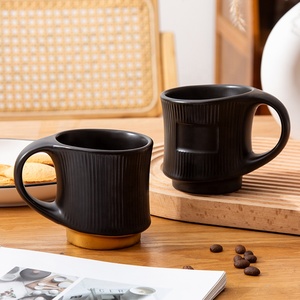 <span class=keywords><strong>Fournisseur</strong></span> de tasse à café en céramique noire mate nordique mignon cadeau tasse de luxe personnalisée avec logo - Product Image 2