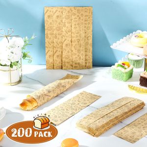 Sacs en papier personnalisés avec logo, blancs, résistants à la graisse, de qualité alimentaire, enduits de cire, pour boulangerie, biscuits, collations, frites - Product Image 5