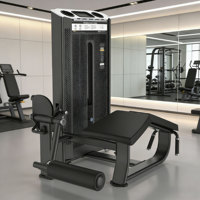 Machine à flexions de jambes couchées à charge par poulie, équipement d'entraînement de la force des ischio-jambiers avec rouleau réglable et support de cheville, équipement de gym commercial