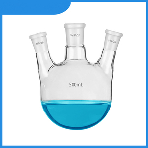 Borosilicate Glass Laboratory Glassware Kit Three Necks Bottom Boiling <strong>Flask</strong> GF-500ml for Chemistry Experiments Effison Brand 1 - Product Image 4