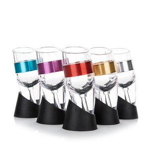 Sang trọng không nhỏ giọt cơ sở như & hợp kim nhôm rượu vang Decanter độc đáo sục khí chất lượng rượu vang Đen <span class=keywords><strong>Aerator</strong></span> pourer và Decanter - Product Image 4