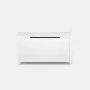 Scatola Portaoggetti in Legno Bianco per Bambini dai 3 Anni in Su, con Coperchio a Cerniera di Sicurezza e Organizer, Prodotta in Cina, Modello AL1214 - Product Image 2