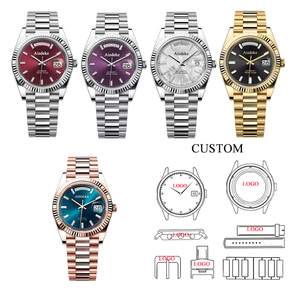 OEM Số Lượng Lớn Tùy Biến Logo Nhật Bản Nh36 Miyota 8282 Đồng Hồ Cơ Khí Thép Không Gỉ Tuần & Ngày Thời Trang Tự Động Phong Trào - Product Image 4