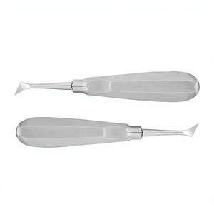 Elevador de Extracción de Raíces Dentales, Puntas de Luccionamiento Tipo Bandera (Izquierda y Derecha, Estructura Oeste-Oeste), Instrumentos de Acero Inoxidable (DEL) # 1L + DEL # 1R) - Product Image 1
