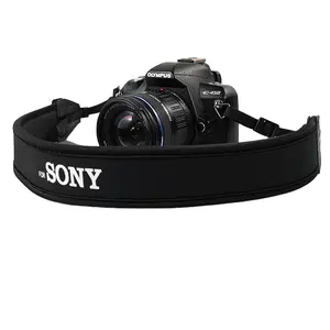 วัสดุนีโอพรีนสายคล้องกล้องสายคล้องไหล่สายคล้องคอสำหรับ Sony Canon Pentax limix Fuji Nikon Olympus
