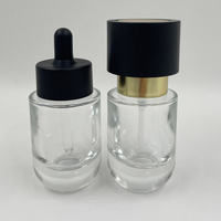 Flacon cosmétique vide en verre avec bouchon à vis pour tonique, gouttes pour les yeux et sérum de soin de la peau