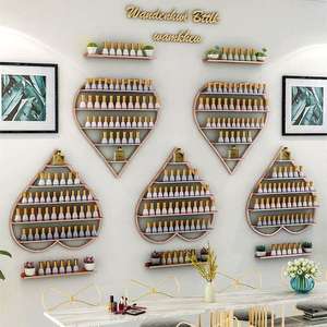Nouveau présentoir mural pour vernis à ongles 2026, étagère de rangement pour salon de manucure, présentoir doré pour vernis à ongles - Product Image 5