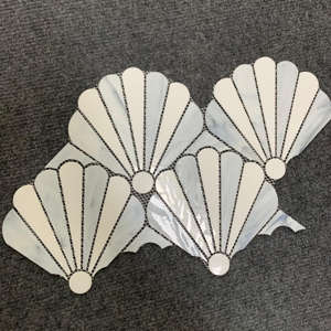 Mosaico de vidrieras de madreperla moderno, decoración de <span class=keywords><strong>pared</strong></span> Interior colorida, solución de diseño gráfico de 4mm de espesor - Product Image 4