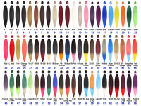 Cheveux synthétiques pré-étirés multicolores ombrés de 26 pouces pour tresses volumineuses Jumbo Box Braids pour coiffure