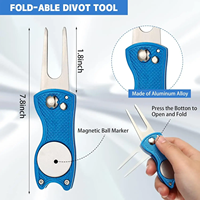 Kit de nettoyage de golf personnalisé OEM de 5 pièces comprenant une serviette de golf, une brosse, un affûteur de rainures de club, un outil de réparation de divot, un ensemble d'accessoires de golf