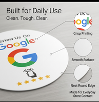 [NTAG213 Chip] Étiquette Google OEM NFC de 25 mm, version blanche, avec connexion tactile NFC pour la commande et le paiement des repas, en stock