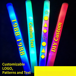 High Quality Custom <b>Led</b> <b>Light</b> Glow Foam <b>Stick</b> Flashing <b>Light</b>-Up Baton Concert Cheer Foam Glow <b>Stick</b> for Wedding Party - Product Image 4