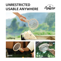 Mini raquette électrique anti-moustiques rechargeable 2-en-1 avec lampe tue-moustiques puissante, écologique et portable pour la maison