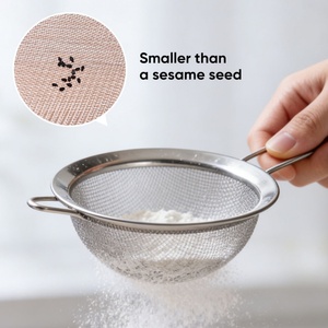 Cuisinart 3-Piece Stainless Steel Fine <b>Mesh</b> <b>Strainer</b> Set Sifting Straining Functions Hand Wash Only Oven Safe Foldable Kitchen - Product Image 3