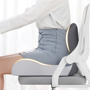 Coussin de siège ergonomique en mousse à mémoire de forme avec support lombaire pour chaise de bureau, siège de voiture, confort pour les longues sessions assises - Product Image 5