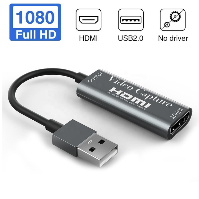 HD 4K USB 3.0 Video Capture Card with Cable 1080P 60FPS for Game Live Stream OBS PC Mac