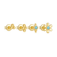 Edler Schmuck Türkis Emaille 925 Sterling Silber Öltropfen Blume Ohr haken Ohr stecker für Frauen