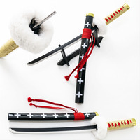 Katana miniature en métal de 45 cm, épée de Trafalgar Law, non affûtée, petite arme de collection avec fourreau
