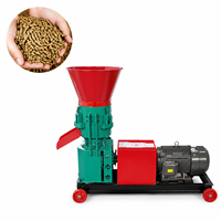 Machine à granulés d'aliments pour volailles et bétail, compacte, portable, facile à utiliser, pour usage agricole, type D, à matrice plate, à entraînement électrique, construction métallique