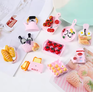 Aimants de réfrigérateur 3D ronds en résine, vente directe d'usine promotionnelle, aimants alimentaires personnalisés, nouveaux autocollants magnétiques créatifs sur le thème de la nourriture - Product Image 2