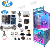 Kit DIY personnalisé de machine de jeu à griffes de type portique de 71 cm, pour jeu de grue de récompenses d'arcade, accessoires de console, attrape-jeux en peluche et poupées