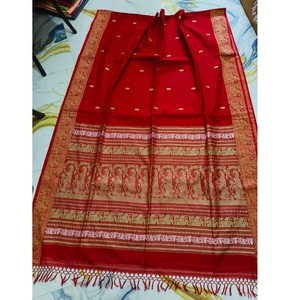 Sari en coton Baluchuri élégant, tissé à la main, authentique, traditionnel indien, pour les fêtes et les occasions spéciales, sari ethnique pour femmes - Product Image 1
