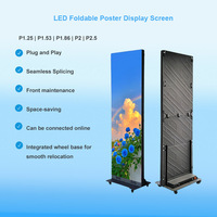 Display LED Pieghevole con Ruote per Pubblicità Digitale P1.8 P2.5 GOB per Negozi e Mostre