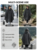 Imperméable multifonctionnel 3-en-1 pour l'extérieur : tente, randonnée, alpinisme, camping – Cape/Imperméable compact en PU