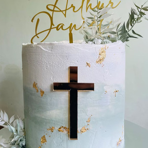 Joyeux Noël noir or acrylique <span class=keywords><strong>croix</strong></span> pour baptême eucharistie coffre-fort fête bijoux décorations pour gâteau décoration fournitures - Product Image 5