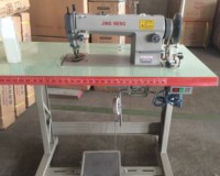 Machine à coudre électrique robuste, modèle industriel, avec 1 aiguille, pied plat, pour la marche, courtepointe