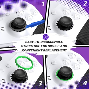 Anillos decorativos octogonales de repuesto de diseño renovado en verde para el control de Xbox Series X/S, versión EXtremeRate ASR. - Product Image 4