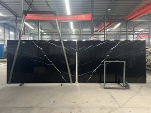 <strong>China</strong> Nero <strong>Marquina</strong> Marble Big Slabs <strong>Black</strong> Stone White Veins for Bathroom Wall Restaurant Wall Cladding Decorative Book Match - Product Image 6
