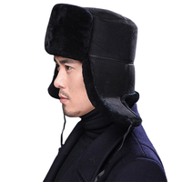 Gorro de piel de oveja cálido para invierno unisex de nuevo diseño con gorro de piel sintética con ribete de piel con estilo ruso