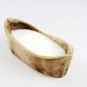 Bougie parfumée Distress ovale à mèches en bois multiples - Product Image 1