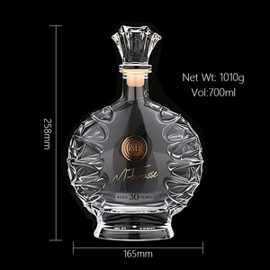 Dispensador de Botellas de Vino en Existencia, 700 ml, Cristal Transparente, Botella de Vidrio Vacía para Vino - Product Image 6