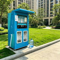 Máquina Expendedora de Agua Purificada por Ósmosis Inversa de 800 GPD, Dispensador de Agua Fría, Máquina Expendedora de Agua Mineral y Agua con Gas, con Sistema de Pago en Efectivo
