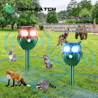 Répulsif d'animaux électronique portable à énergie solaire OMNI CATCH, détecteur de mouvement PIR, étanche, dissuasif extérieur pour écureuils