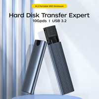 Cajas para Discos Duros de Alta Velocidad con Transferencia de Datos de 10 Gbps, M.2 SATA NVMe, Protocolo Dual, Disco de Estado Sólido Externo, USB 3.2 Tipo C