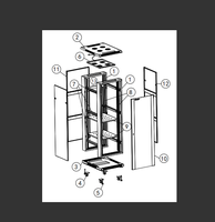 Armoire de serveur de centre de données de haute qualité de 19 pouces, armoire réseau DDF 22U sur pied avec ventilateurs de refroidissement