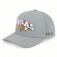 Casquette Snapback Sportive Personnalisée pour Homme en Nylon à 5 Panneaux, Imperméable, Découpée au Laser et Perforée avec Trous, Chapeau Gorras à Fermeture à Clip