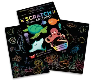 Scratch Art Paper Set for Kids Rainbow Magic Scratch Off Paper Art Craft for Boys & Girls scratch art for kids